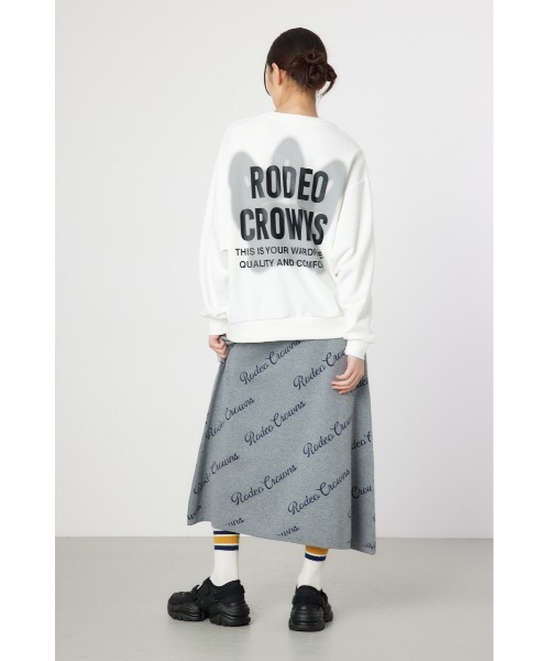 RODEO CROWNS WIDE BOWL(ロデオクラウンズワイドボウル)の「王冠 ロゴスウェット(スウェット・レディース・ピンク/イエロー/オフホワイト/ブラック・FREE)」の9枚目の写真