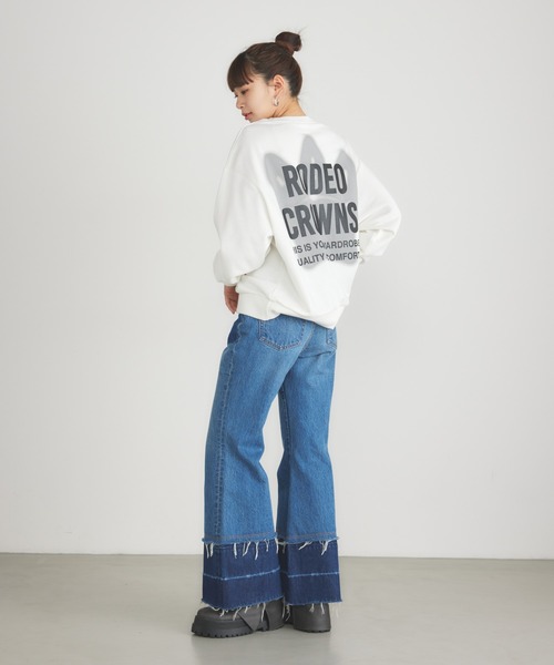 RODEO CROWNS WIDE BOWL(ロデオクラウンズワイドボウル)の「王冠 ロゴスウェット(スウェット・レディース・ピンク/イエロー/オフホワイト/ブラック・FREE)」の13枚目の写真