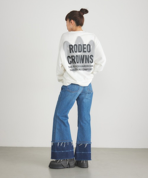 RODEO CROWNS WIDE BOWL(ロデオクラウンズワイドボウル)の「王冠 ロゴスウェット(スウェット・レディース・ピンク/イエロー/オフホワイト/ブラック・FREE)」の14枚目の写真
