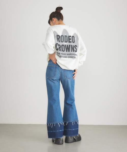 RODEO CROWNS WIDE BOWL(ロデオクラウンズワイドボウル)の「王冠 ロゴスウェット(スウェット・レディース・ピンク/イエロー/オフホワイト/ブラック・FREE)」の15枚目の写真