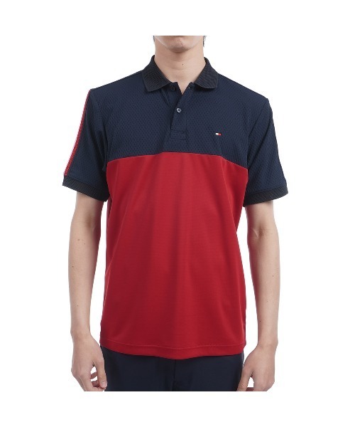 TOMMY HILFIGER GOLF（トミー ヒルフィガー ゴルフ）の「ｶﾗｰﾌﾞﾛｯｸ 半袖ﾎﾟﾛｼｬﾂ（ポロシャツ・メンズ・ホワイト/レッド/ネイビー・L/M/LL）」の3枚目の写真