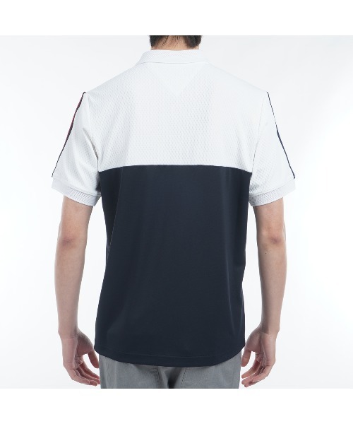 TOMMY HILFIGER GOLF（トミー ヒルフィガー ゴルフ）の「ｶﾗｰﾌﾞﾛｯｸ 半袖ﾎﾟﾛｼｬﾂ（ポロシャツ・メンズ・ホワイト/レッド/ネイビー・L/M/LL）」の5枚目の写真