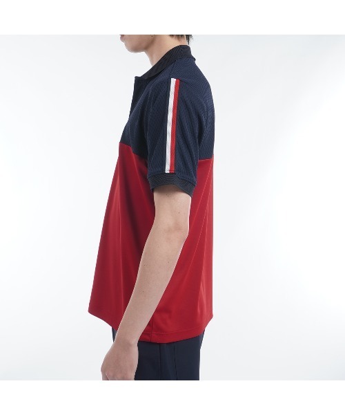 TOMMY HILFIGER GOLF（トミー ヒルフィガー ゴルフ）の「ｶﾗｰﾌﾞﾛｯｸ 半袖ﾎﾟﾛｼｬﾂ（ポロシャツ・メンズ・ホワイト/レッド/ネイビー・L/M/LL）」の9枚目の写真