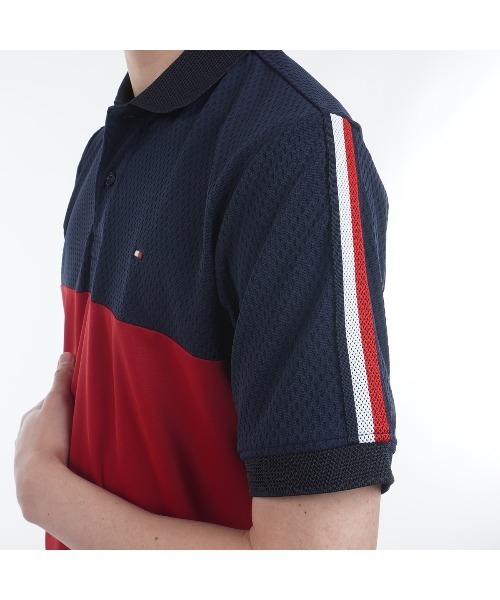 TOMMY HILFIGER GOLF（トミー ヒルフィガー ゴルフ）の「ｶﾗｰﾌﾞﾛｯｸ 半袖ﾎﾟﾛｼｬﾂ（ポロシャツ・メンズ・ホワイト/レッド/ネイビー・L/M/LL）」の14枚目の写真
