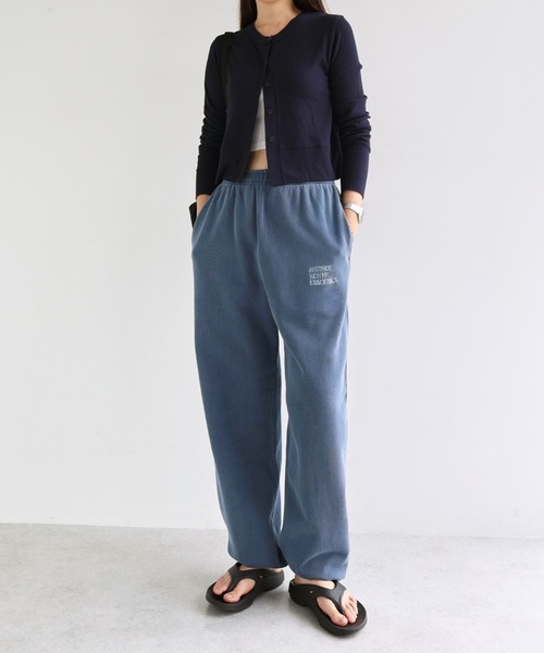ANME（アンメ）の「ピグメント加工ANMEエンブロイダリーロゴスウェットパンツ（スウェットパンツ・レディース・ネイビー/ベージュ/ブラック・XL/XXL/M/L）」の13枚目の写真