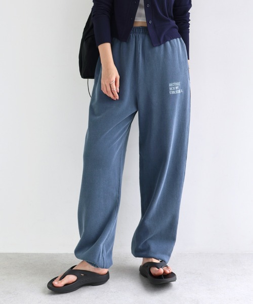 ANME（アンメ）の「ピグメント加工ANMEエンブロイダリーロゴスウェットパンツ（スウェットパンツ・レディース・ネイビー/ベージュ/ブラック・XL/XXL/M/L）」の12枚目の写真