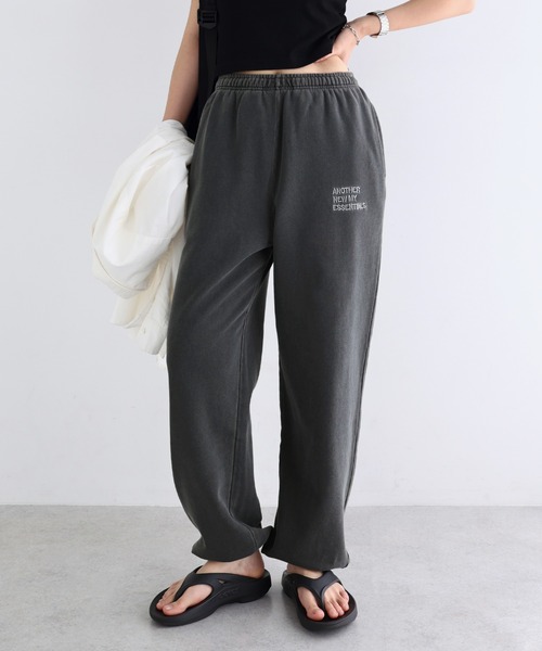 ANME（アンメ）の「ピグメント加工ANMEエンブロイダリーロゴスウェットパンツ（スウェットパンツ・レディース・ネイビー/ベージュ/ブラック・XL/XXL/M/L）」の16枚目の写真