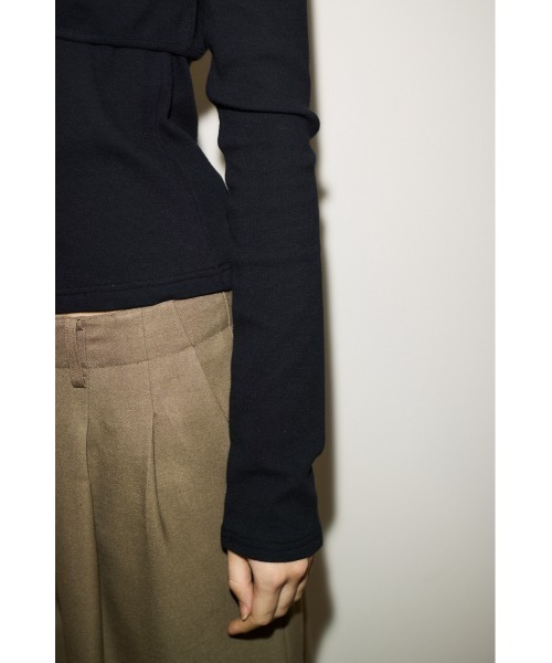 THROW by SLY（スローバイスライ）の「THROW 2P BUTTON L/S CD ツーピー ボタン ロングスリーブ カーデ（カーディガン/ボレロ・レディース・ブラック/ブラウン・FREE）」の12枚目の写真