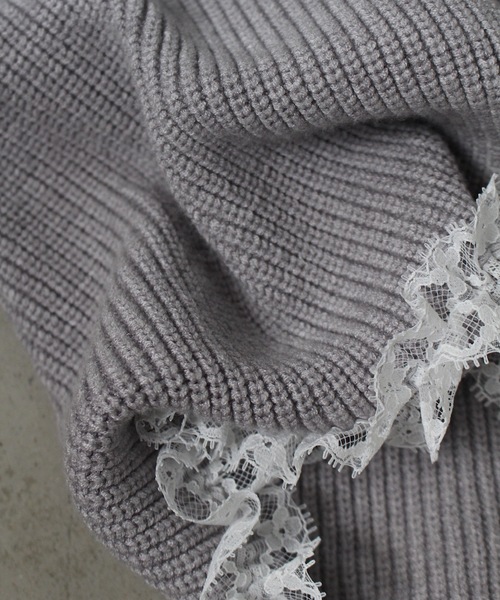 SANSeLF(サンセルフ)の「【SANSeLF】ヘムレースニット ショートパンツ sanw25s009(その他パンツ・レディース・グレー/ブラック・FREE)」の22枚目の写真