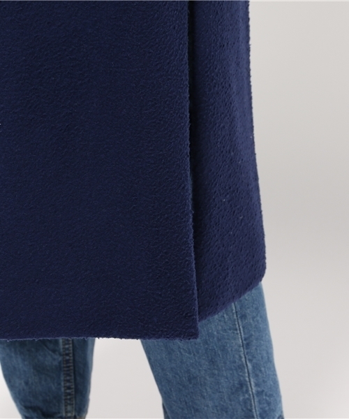 ESTNATION（エストネーション）の「ESTNATION ノーカラーマキシコート（ノーカラージャケット・レディース・ライトグレー/ネイビー・38/36）」の9枚目の写真