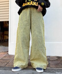 SOUNDSGOOOOD（サウンズグッド）の「【SOUNDS GOOOOD】デニムフリンジワイドパンツ（デニムパンツ）」