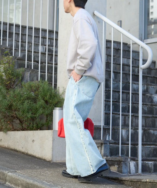 SOUNDSGOOOOD(サウンズグッド)の「【SOUNDS GOOOOD】デニムフリンジワイドパンツ(デニムパンツ・レディース・グレー/サックスブルー/オレンジ・ONE SIZE)」の17枚目の写真