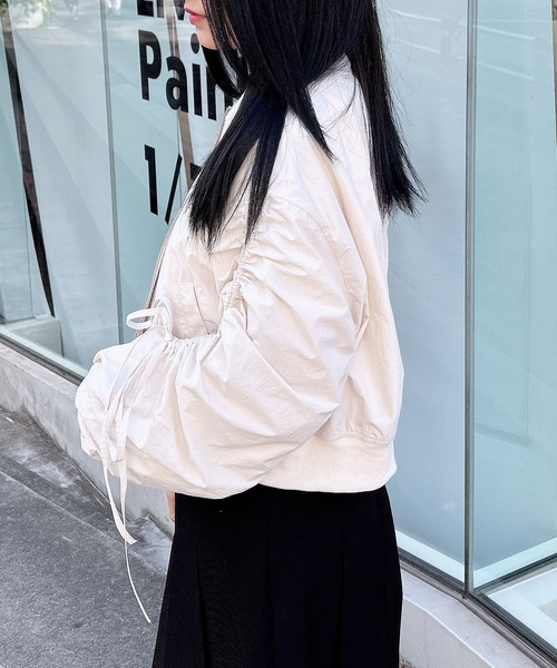 INGNI（イング）の「袖リボン付MA-1（MA-1・レディース・ピンク/ブラック/アイボリー・M）」の15枚目の写真