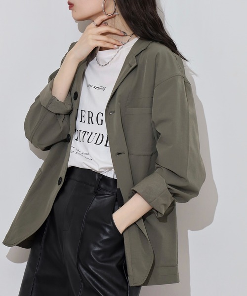 FUNALIVE（ファンアライブ）の「4WAY Stretch Tailored Jacket / ストレッチテーラードジャケット unisex（テーラードジャケット・メンズ・ブラック/チャコール/カーキ・M/XL/L）」の14枚目の写真