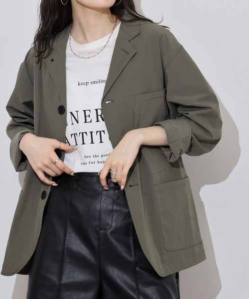 FUNALIVE（ファンアライブ）の「4WAY Stretch Tailored Jacket / ストレッチテーラードジャケット unisex（テーラードジャケット・メンズ・ブラック/チャコール/カーキ・M/XL/L）」の13枚目の写真