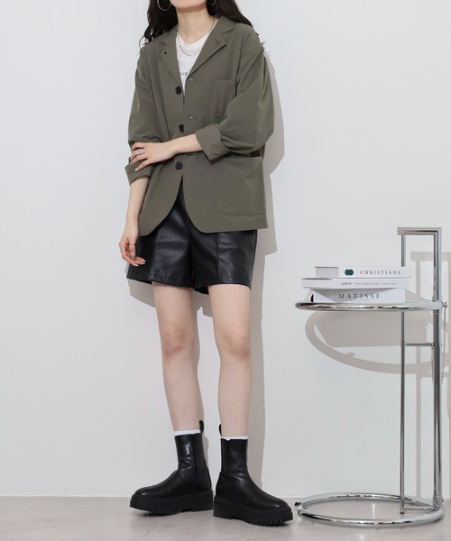 FUNALIVE（ファンアライブ）の「4WAY Stretch Tailored Jacket / ストレッチテーラードジャケット unisex（テーラードジャケット・メンズ・ブラック/チャコール/カーキ・M/XL/L）」の15枚目の写真