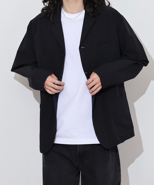 FUNALIVE（ファンアライブ）の「4WAY Stretch Tailored Jacket / ストレッチテーラードジャケット unisex（テーラードジャケット・メンズ・ブラック/チャコール/カーキ・M/XL/L）」の17枚目の写真