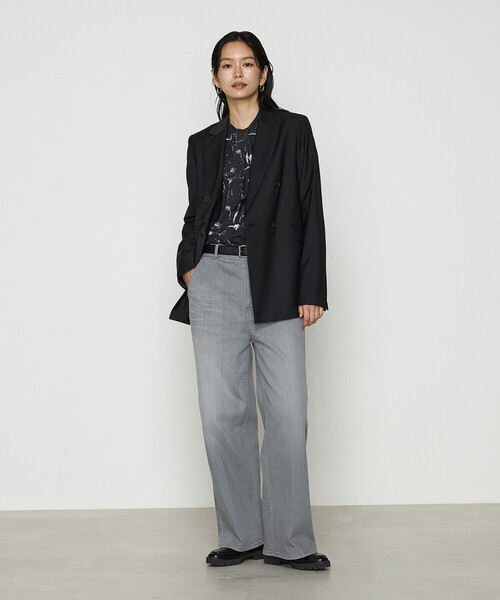 K.T KIYOKO TAKASE（キヨコタカセ）の「10オンス リングオールドストレッチ センタープレスデニム（デニムパンツ・レディース・ワンウォッシュ/ライトグレー/ライトインディゴブルー・9号/7号/11号）」の17枚目の写真