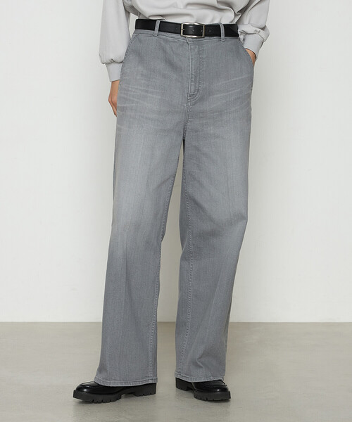 K.T KIYOKO TAKASE（キヨコタカセ）の「10オンス リングオールドストレッチ センタープレスデニム（デニムパンツ・レディース・ワンウォッシュ/ライトグレー/ライトインディゴブルー・9号/7号/11号）」の18枚目の写真