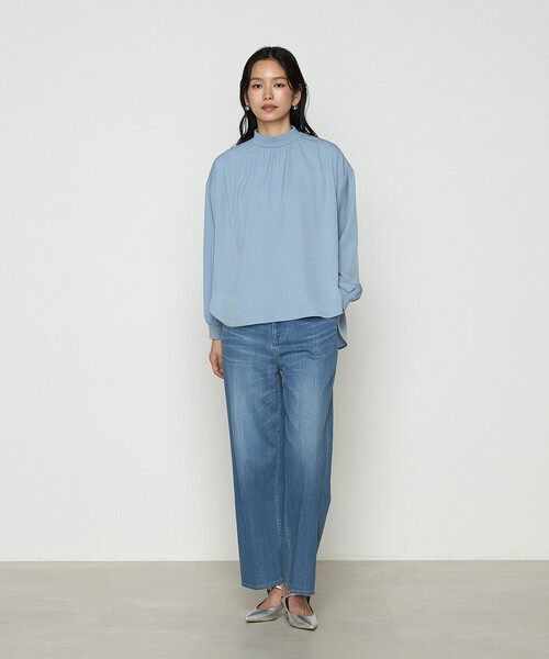 K.T KIYOKO TAKASE（キヨコタカセ）の「10オンス リングオールドストレッチ センタープレスデニム（デニムパンツ・レディース・ワンウォッシュ/ライトグレー/ライトインディゴブルー・9号/7号/11号）」の21枚目の写真