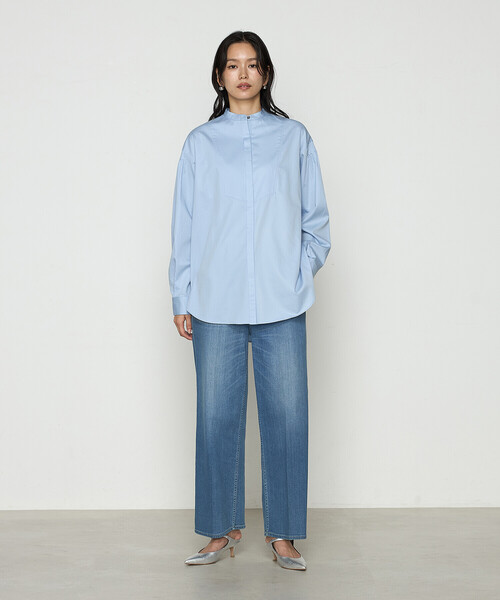 K.T KIYOKO TAKASE（キヨコタカセ）の「10オンス リングオールドストレッチ センタープレスデニム（デニムパンツ・レディース・ワンウォッシュ/ライトグレー/ライトインディゴブルー・9号/7号/11号）」の22枚目の写真