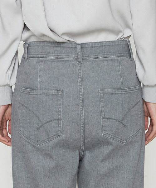 K.T KIYOKO TAKASE（キヨコタカセ）の「10オンス リングオールドストレッチ センタープレスデニム（デニムパンツ・レディース・ワンウォッシュ/ライトグレー/ライトインディゴブルー・9号/7号/11号）」の8枚目の写真