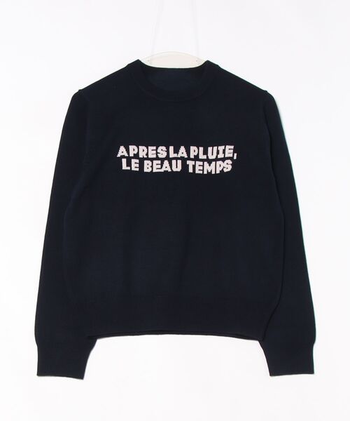 Jines（ジネス）の「ジャガードロゴクルーネックニット（ニット/セーター・レディース・ホワイト/ネイビー/グリーン/レンガ・38）」の21枚目の写真