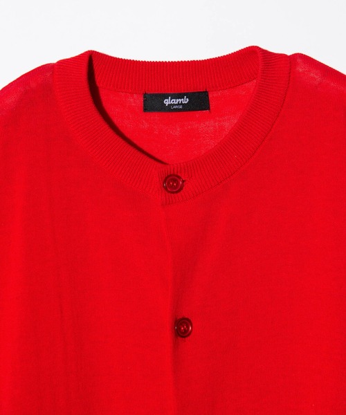glamb(グラム)の「Round Neck Cardigan / ラウンドネックカーディガン(カーディガン/ボレロ・メンズ・ブラック/レッド・M/L)」の11枚目の写真