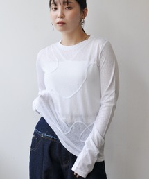 Meli rich | スラブカットコード刺繍プルオーバー(Tシャツ/カットソー)