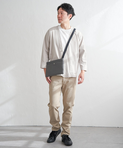 ikka(イッカ)の「【接触冷感/抗菌防臭】GOKU楽セイケツ8分袖カーディガン(カーディガン/ボレロ・メンズ・グリーン/ネイビー/ライトグレー・M/L/XL/S)」の7枚目の写真