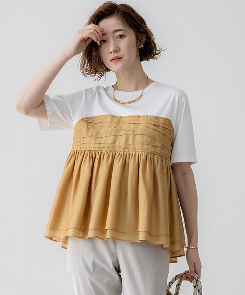 23区オーガンジービスチェコンビカットソー セール】【杏さん着用/WEB&一部店舗限定カラーあり