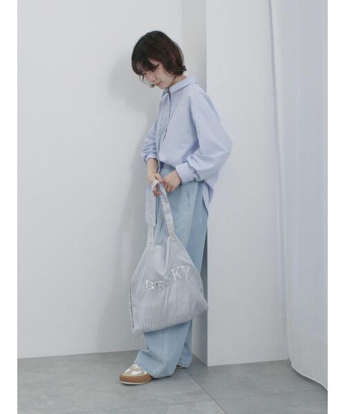 Samansa Mos2 blue（サマンサモスモスブルー）の「メタルプリントトート（ハンドバッグ・レディース・ブルー/シルバー/オフホワイト/グレー・F）」の22枚目の写真