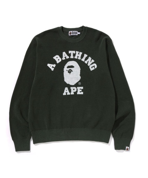 COLLEGE WAFFLE CREWNECK SWEATER（ニット/セーター）｜A BATHING APE