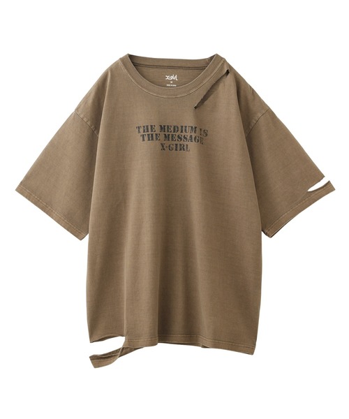 Tシャツ・カットソー Golden  Distressed T-Shirt セール】FADED DISTRESSED S/S TEE（Tシャツ/カットソー）｜X