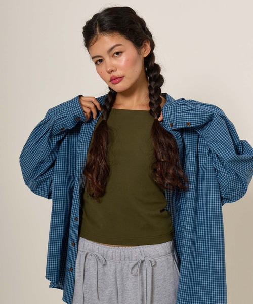 JUN出品 刺繍入り ボートネックカットソー TINA：JOJUN（Tシャツ