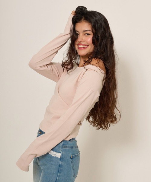 TINA:JOJUN(ティーナジョジュン)の「刺繍入り ボートネックカットソー TINA:JOJUN(Tシャツ/カットソー・レディース・ホワイト/カーキ/ボルドー/ピンクベージュ/ブラック・M)」の11枚目の写真