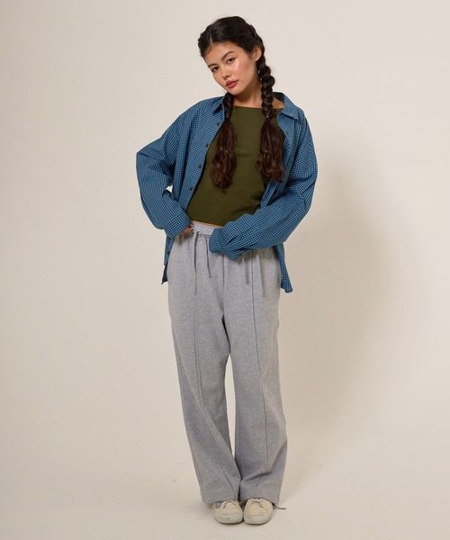 刺繍入り ボートネックカットソー TINA：JOJUN（Tシャツ