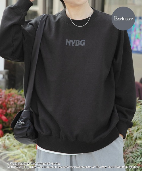 SENSE OF PLACE by URBAN RESEARCH(センスオブプレイスバイアーバンリサーチ)の「NYBG クルーネックルーズスウェットA(スウェット・メンズ・ブラック/ホワイト/グリーン・MEDIUM/LARGE)」の3枚目の写真