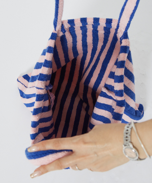 BONGUSTA/ボングスタ naram striped トートバッグ Rouge vif la cle｜【BONGUSTA/ボングスタ】NARAM STRIPED TOTE