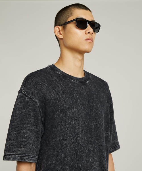 G-STAR（ジースター）の「ACID WASH LOOSE SWEATER/ヴィンテージライクウォッシュ加工ショートスリーブスウェット（Tシャツ/カットソー・メンズ・ブルー系その他/ブラウン系その他/ブラック系その他・LARGE/MEDIUM/X-LARGE/X-SMALL/SMALL）」の19枚目の写真