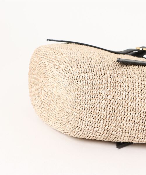 VIOLAd'ORO（ヴィオラドーロ）の「【VIOLAd'ORO (ヴィオラドーロ)】アバカレザートリムカゴバッグ（かごバッグ・レディース・ブラック系その他・FREE）」の4枚目の写真