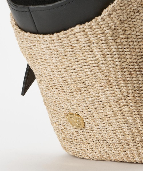 VIOLAd'ORO（ヴィオラドーロ）の「【VIOLAd'ORO (ヴィオラドーロ)】アバカレザートリムカゴバッグ（かごバッグ・レディース・ブラック系その他・FREE）」の7枚目の写真