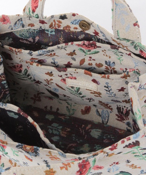 studio CLIP（スタディオクリップ）の「ジャガードトートバッグ S（トートバッグ・レディース・ブルー/アイボリー/ベージュ/ホワイト/ブラウン・FREE）」の8枚目の写真