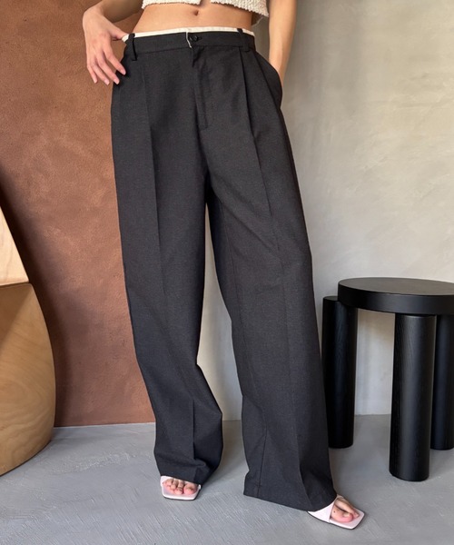 ★MASSIMO DUTTI★ バックル付き リネンブレンド パンツ Massimo Dutti ) 新品タグ付き・マッシモデュッティ パンツ