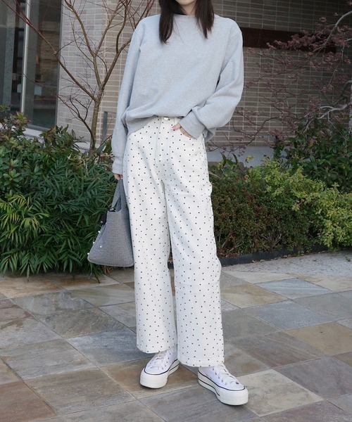 Mela(メラ)の「DAISYドットデニム(デニムパンツ・レディース・ホワイト/ブラック・XS/S/M/L)」の12枚目の写真