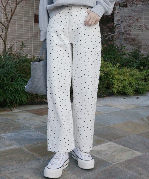 Mela(メラ)の「DAISYドットデニム(デニムパンツ・レディース・ホワイト/ブラック・XS/S/M/L)」の18枚目の写真
