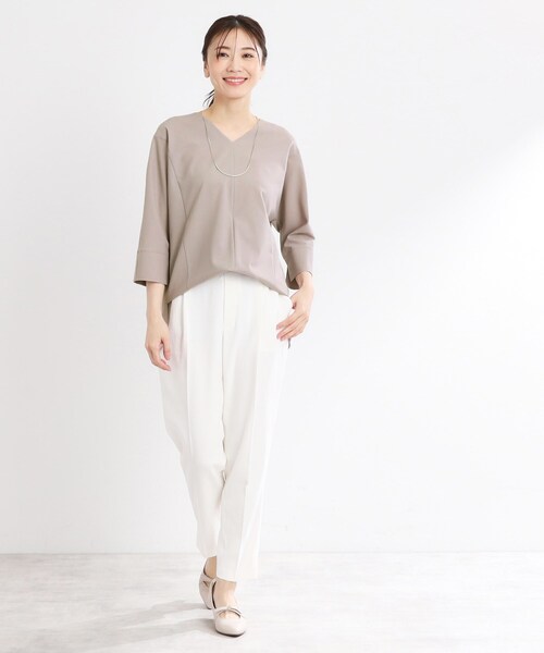 ブラウス シャツ 「夏SALE／接触冷感／マシンウォッシュ可／セットアップ可能」ドルマンスリーブVネックブラウス レディース セール】【夏SALE／接触冷感／マシンウォッシュ可／セットアップ