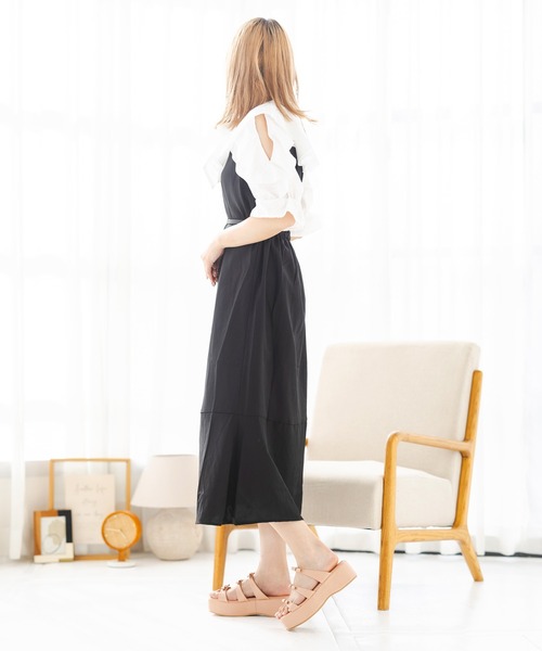 attagirl(アタガール)の「リボンストラップミュールサンダル(サンダル・レディース・ピンクベージュ/ブラック/シルバー・S/M/L/LL)」の18枚目の写真