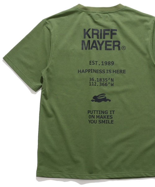 KRIFF MAYER Kid's Collection（クリフメイヤーキッズコレクション）の「さらっとプリントT（ロゴ）（Tシャツ/カットソー・キッズ・カーキ/マスタード/チャコール/グレー・170/120/160/150/140/130）」の3枚目の写真