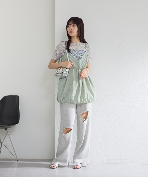 Kastane（カスタネ）の「【低身長サイズ/2サイズ展開/WEB限定】ダメージスウェットパンツ（スウェットパンツ・レディース・グレー/ブラック・1/0）」の19枚目の写真